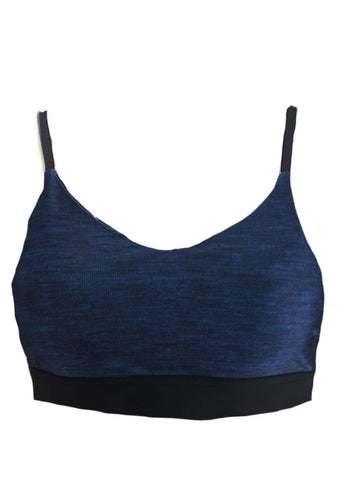 TEREZ Women's Blue Heathered Royal Sports Bra #4190299 Large NWT