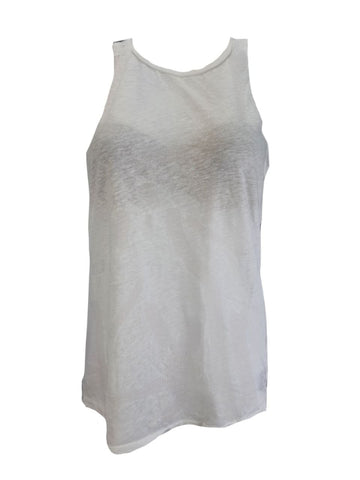 TEREZ Women's White Printed Muscle Tank Shirt #47902986 NWT