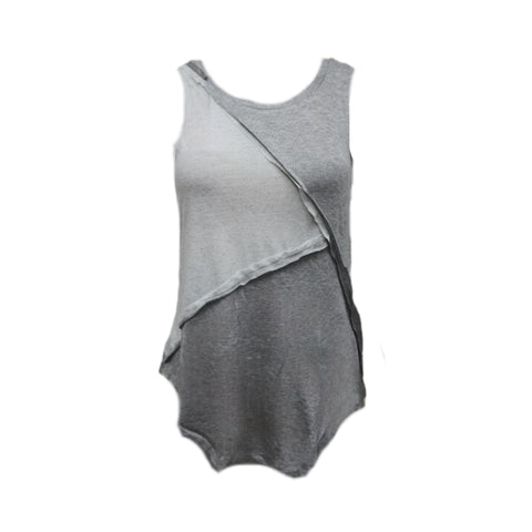 TEREZ Women's Grey Knub In Blue Dusty Tank #24098418 NWT