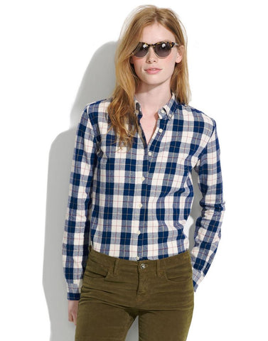 Penfield Women's Blue Plaid Stokes Shirt $80 NEW