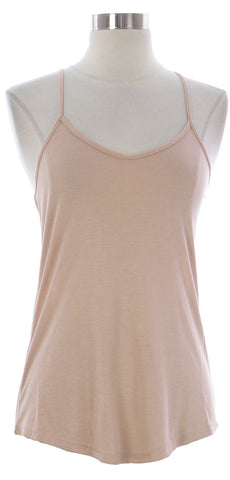 NAILA Women's Light Brown Racerback Tank Top TopLBR $70 NEW